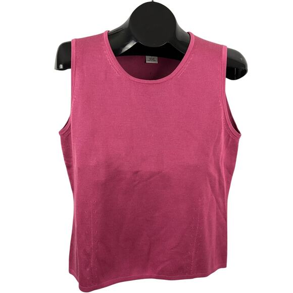 Vintage Barry Bricken Soft Pink Sleeveless Top 100% Silk Womens - Picture 1 of 11
